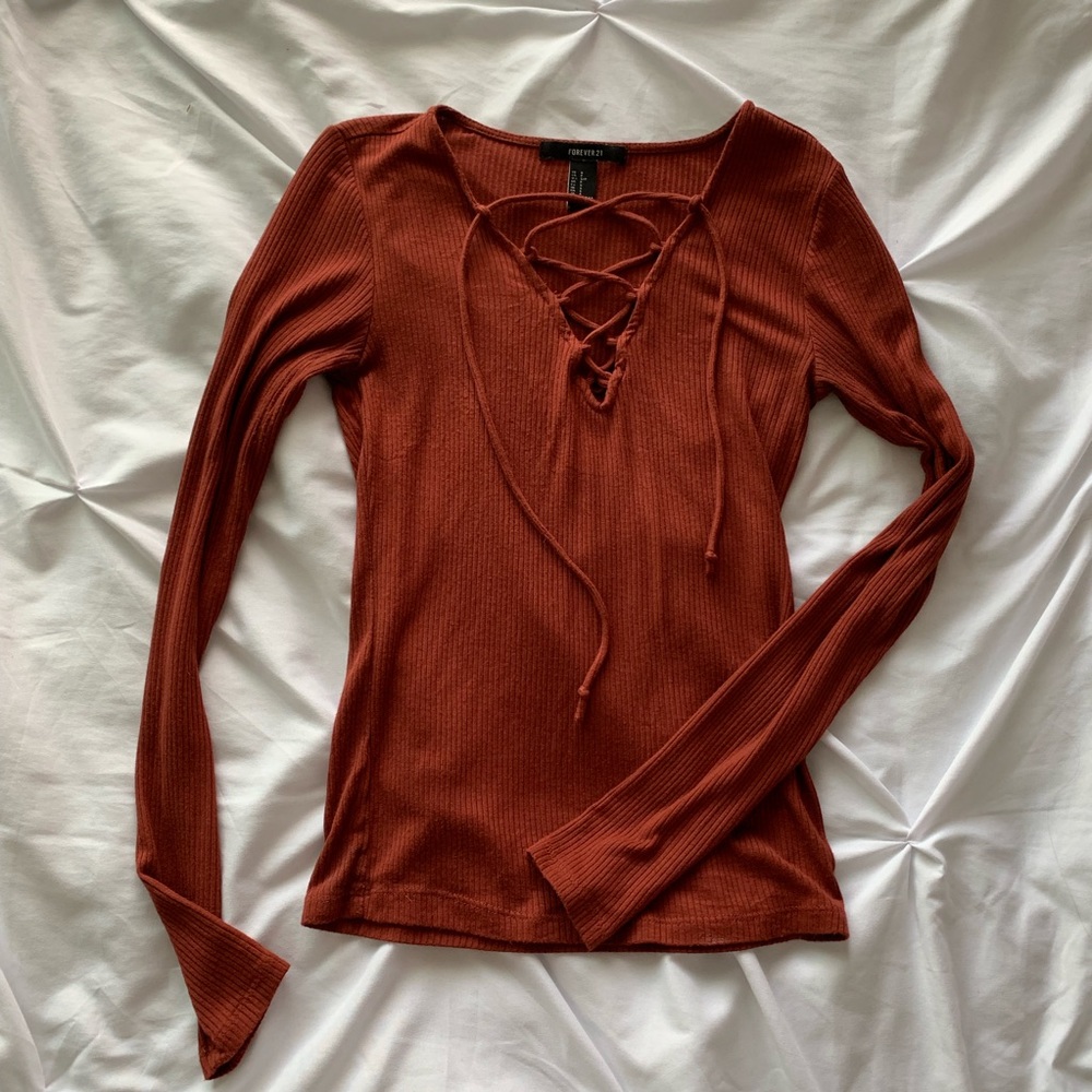 Forever21 Lace Up long sleeve